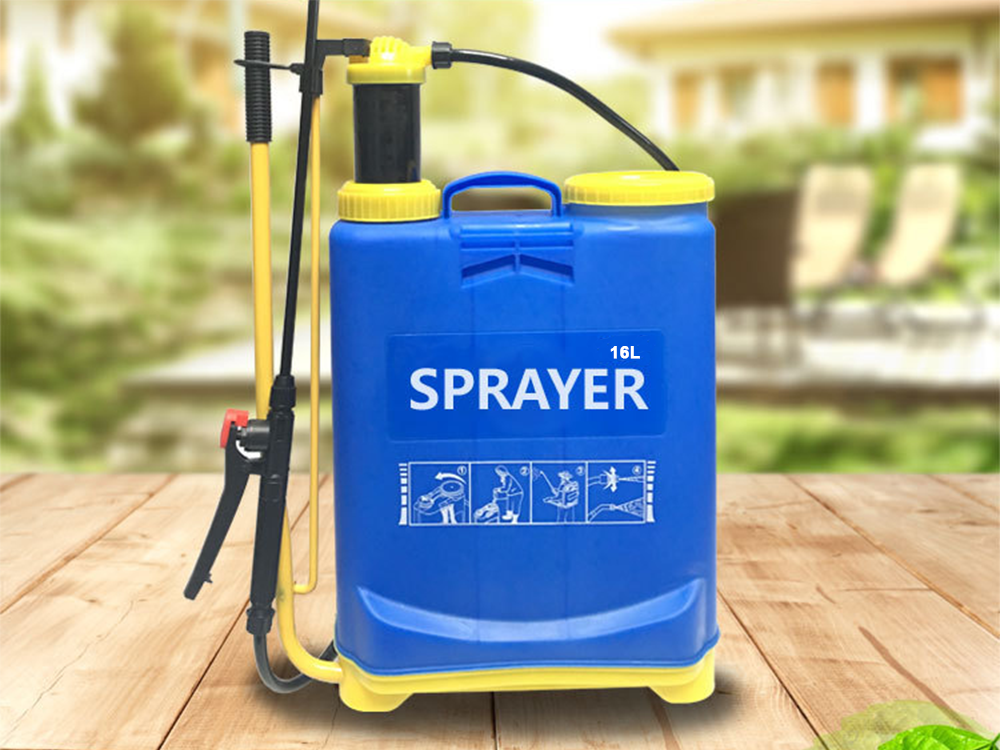Backpack Garden Pressure Sprayer with Nozzles, 16L, Blue