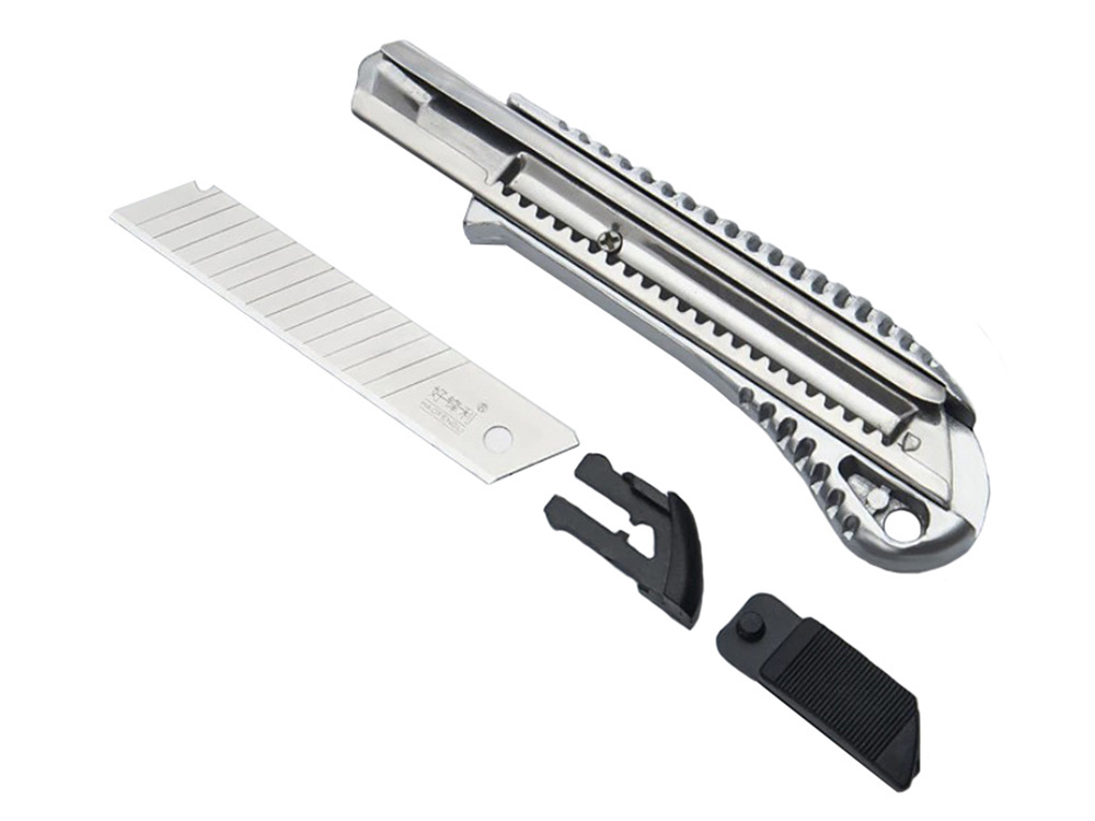 Universal metal utility knife for wallpaper, 18mm snap-off blade (3)