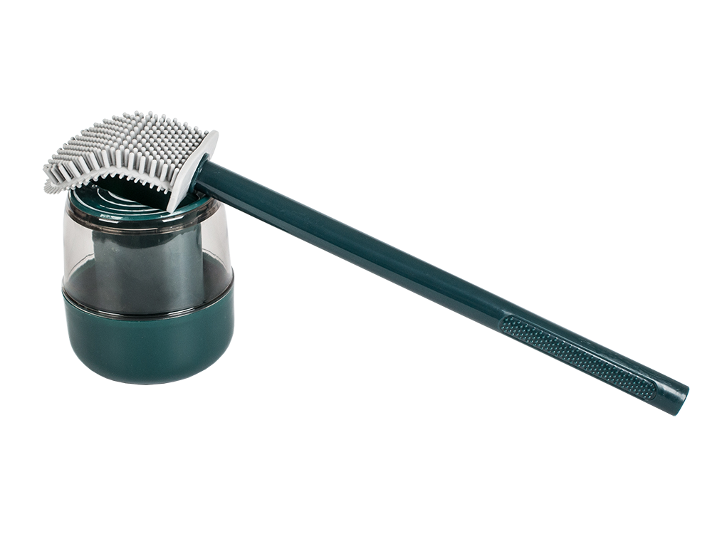 Silicone Toilet Brush with Holder, Wall-Mounted / Freestanding