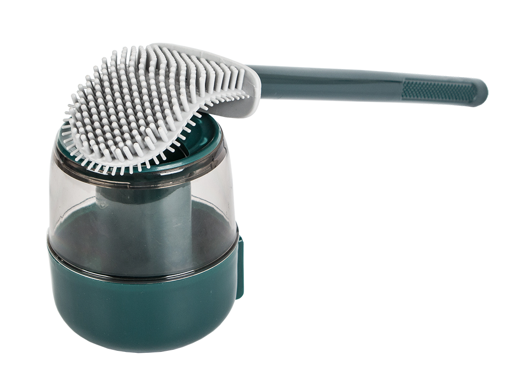 Silicone Toilet Brush with Holder, Wall-Mounted / Freestanding