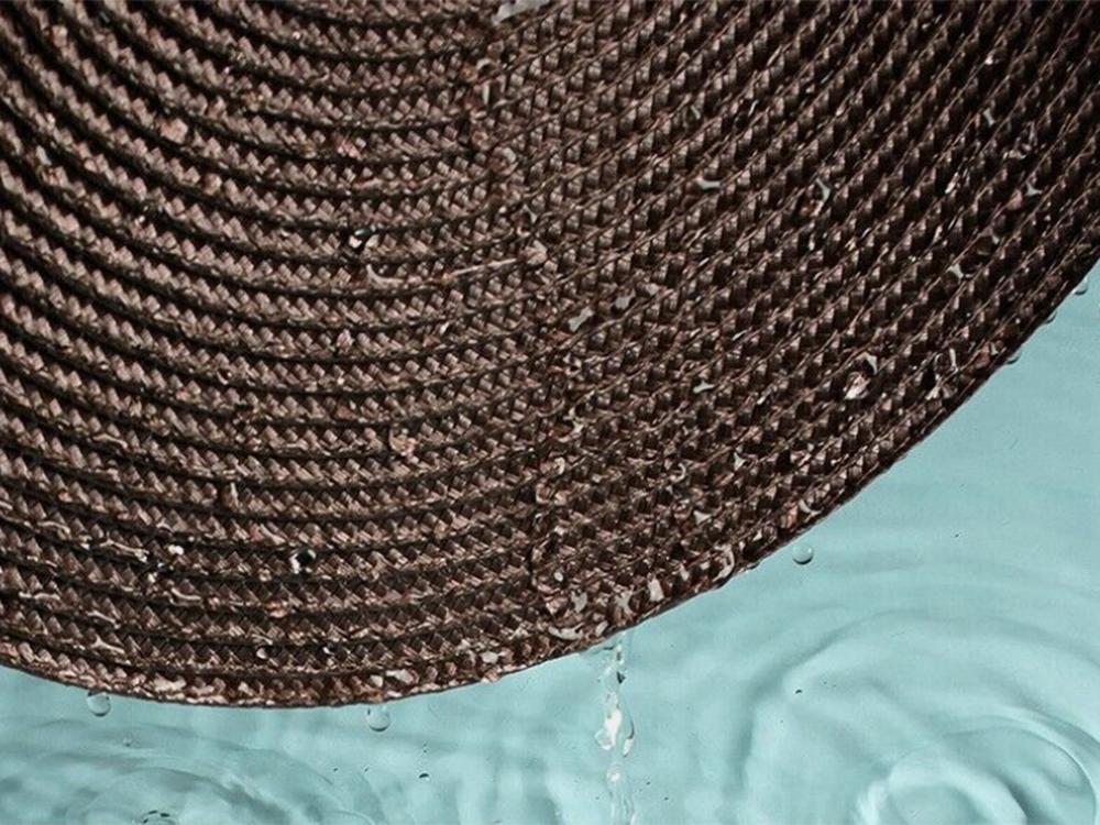 Round Braided Table Placemat, Brown, 38 cm