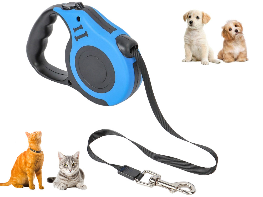 Automatic retractable dog leash 5 m, 15 kg – lightweight durable leash with lock (0)