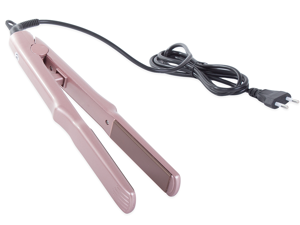 Ceramic hair straightener with 5 temperature settings 60W, portable, pink