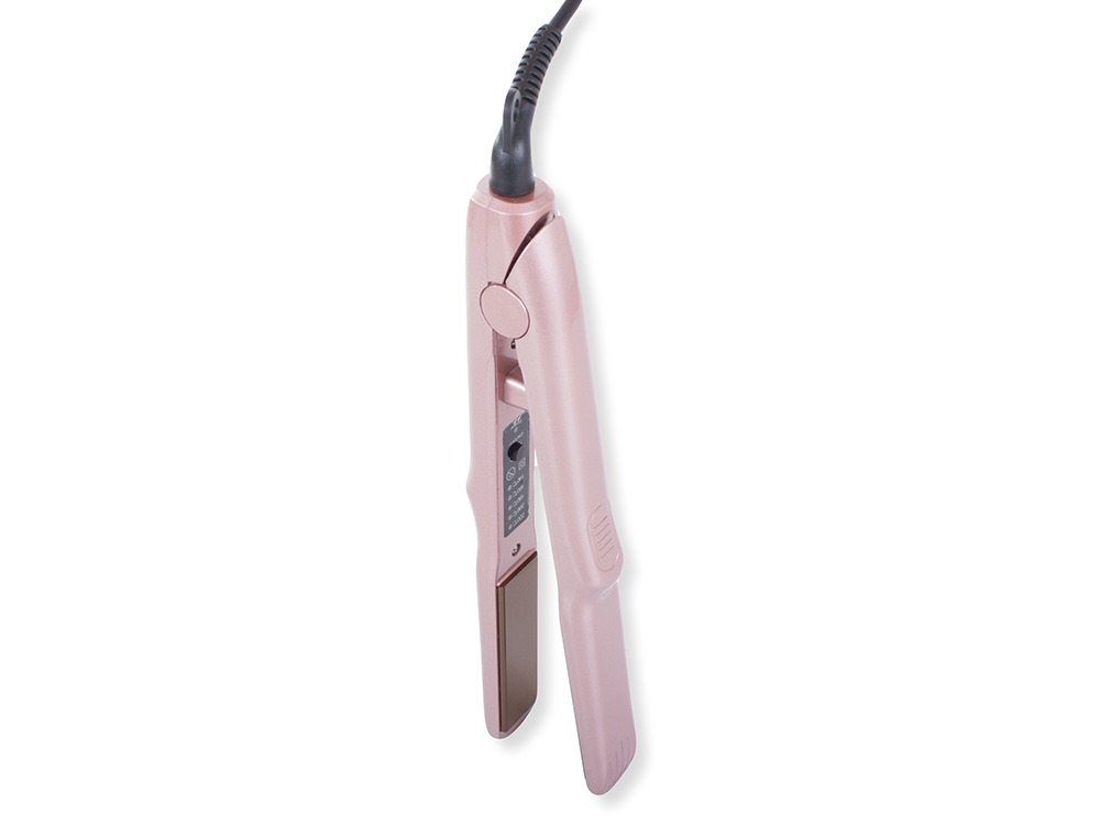 Ceramic hair straightener with 5 temperature settings 60W, portable, pink