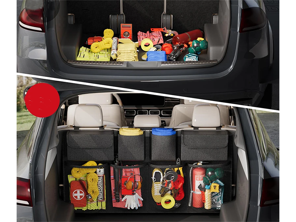 Multi-Pocket Car Seat Back Organizer for Storage