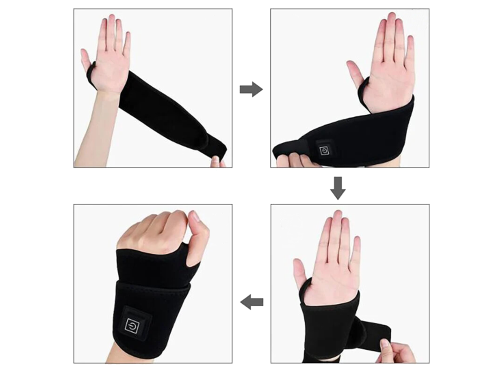 USB Heated Wrist Brace, 3 Heating Levels