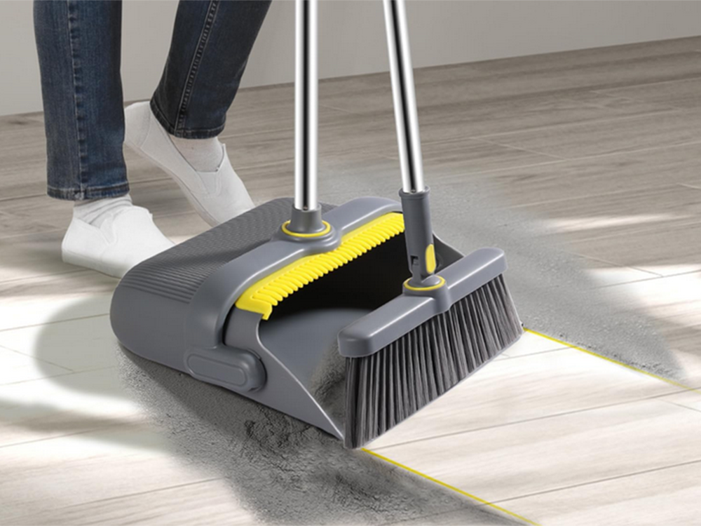 Long Handle Broom and Dustpan Set 2-in-1