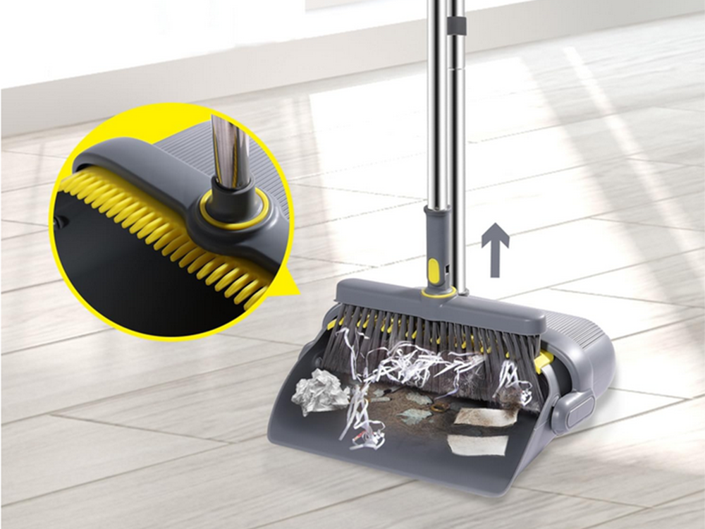 Long Handle Broom and Dustpan Set 2-in-1