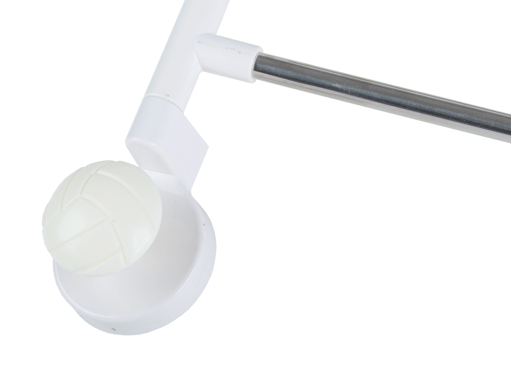 Wall Mounted Swivel Towel Rack with 4 Arms, White