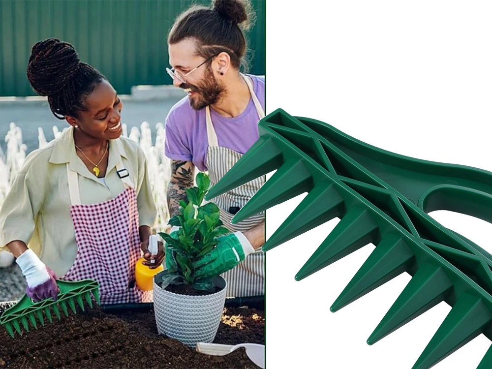 12-Hole Garden Dibber for Planting Seeds and Seedlings