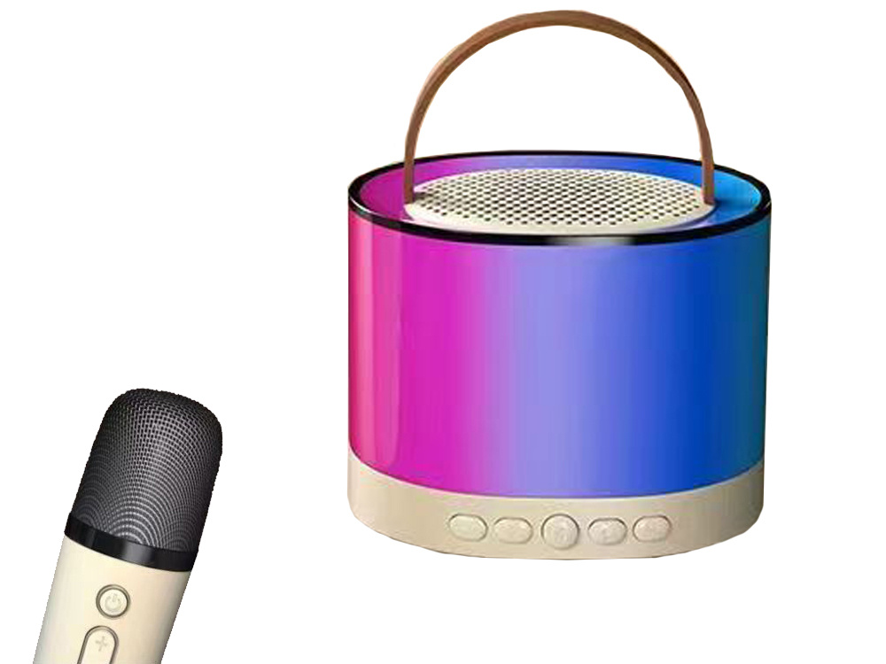 Портативный набор для караоке с 2 беспроводными микрофонами и RGB...