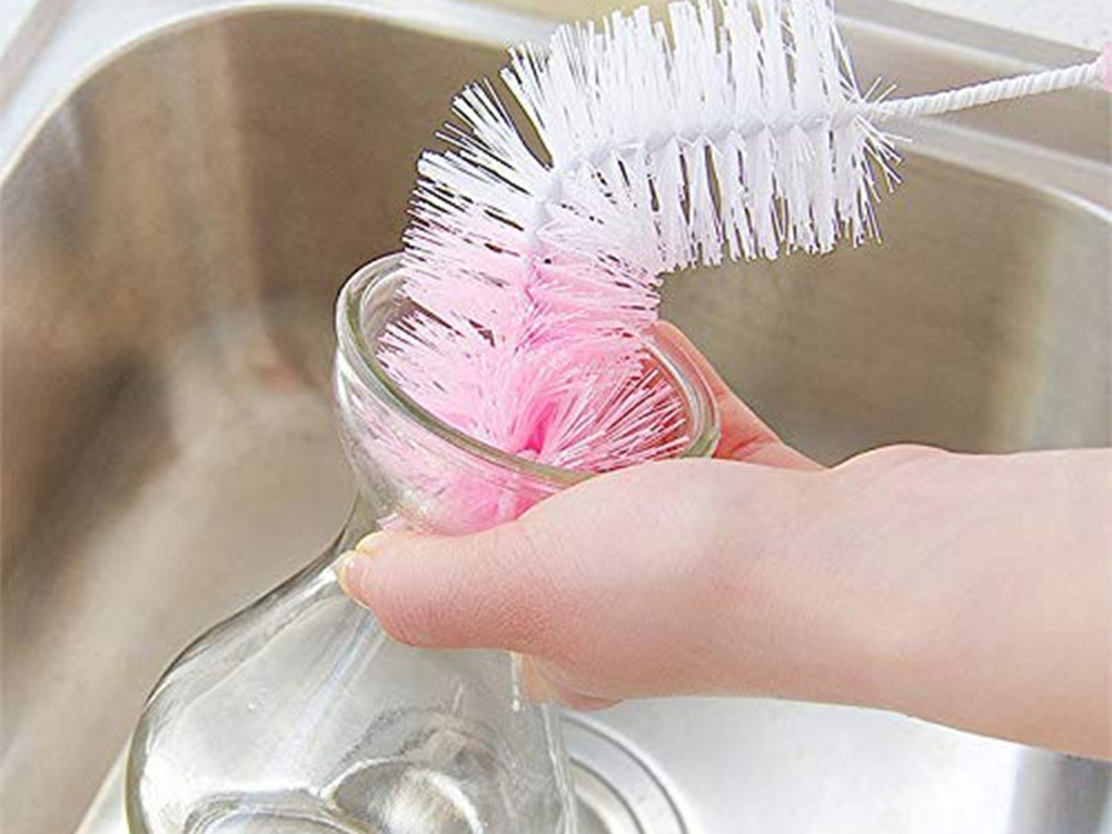Flexible Bottle Brush for Cleaning Water Bottles, Glasses & Baby Bottles (2)