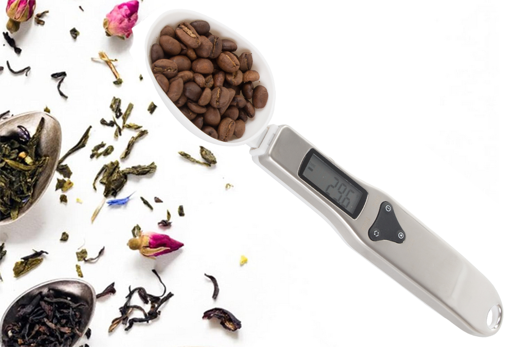 Precise Digital Kitchen Spoon Scale with LCD Display, 500g, white