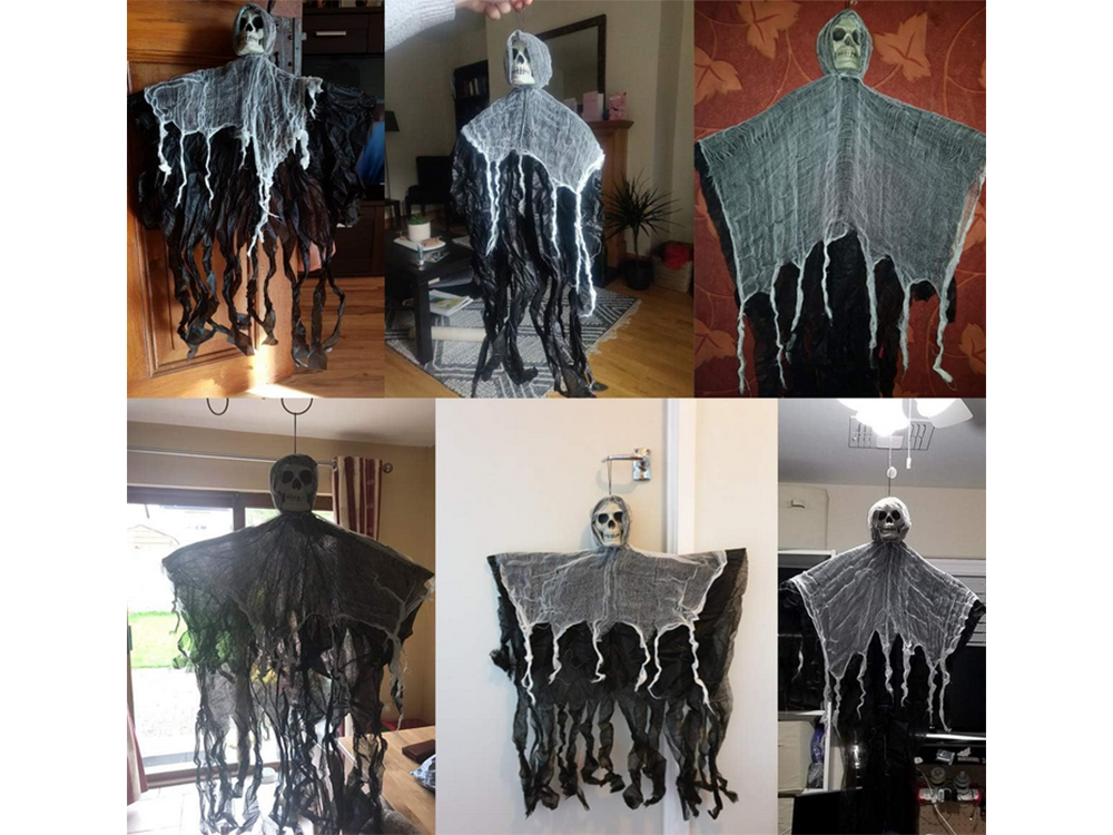 Hanging Ghost Skeleton Halloween Decoration 80 cm