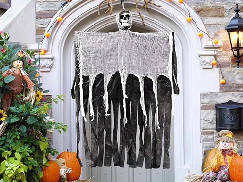 Hanging Ghost Skeleton Halloween Decoration 80 cm