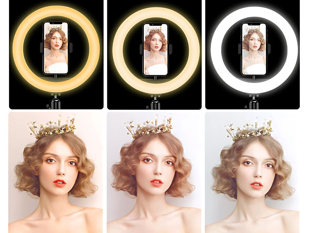 RGB LED Ring Light with Phone Holder and Adjustable Tripod Stand (1)