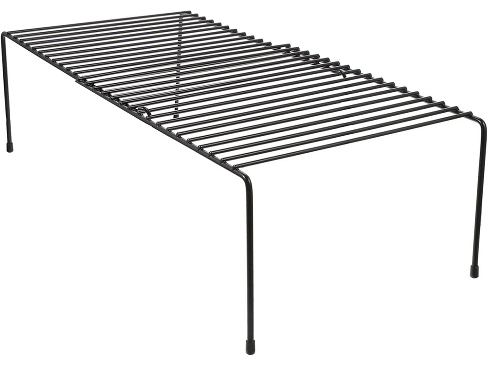 Adjustable Metal Kitchen Shelf Organizer, Black