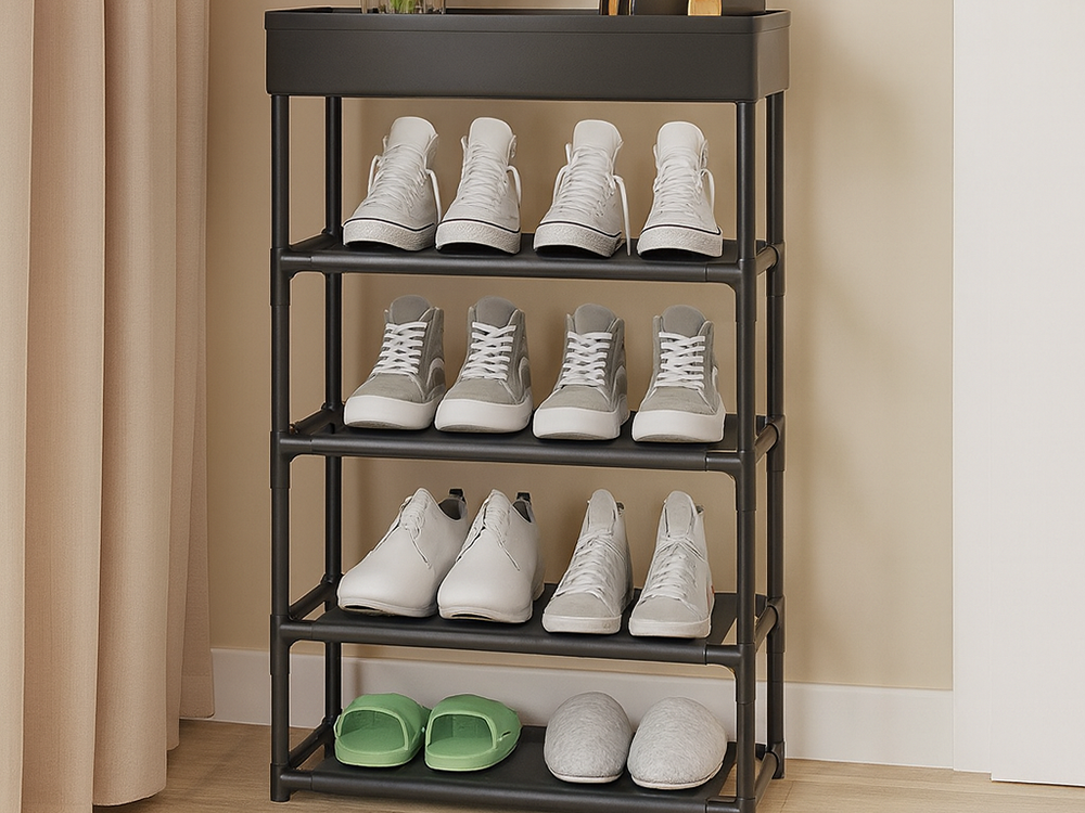 5-Tier Shoe Rack Organizer, Lightweight Storage Shelf for Closet and Entryway