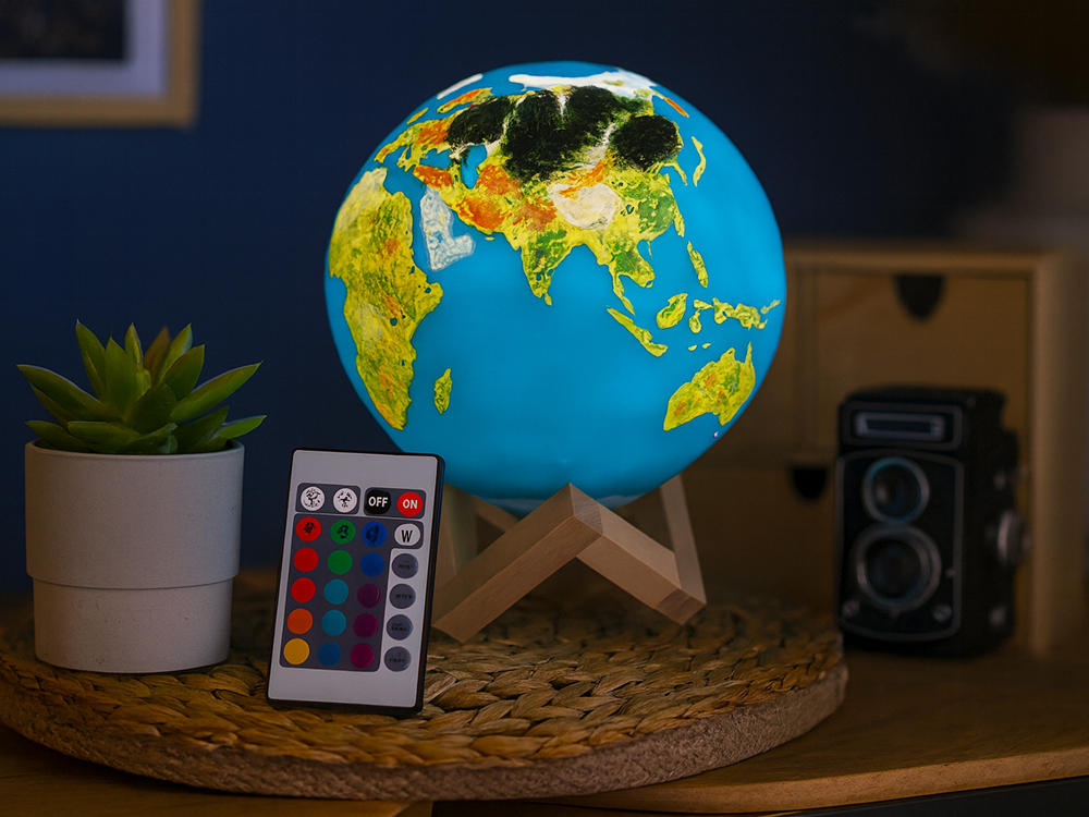 Ночник Глобус 3D RGB с пультом и сенсорным управлением, 20 режимов...