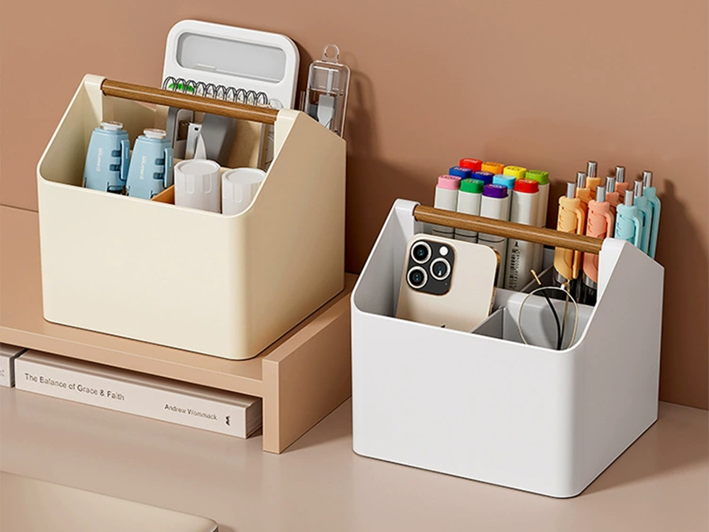 Desk Organizer Caddy with Handle for Makeup Bathroom and Office Supplies