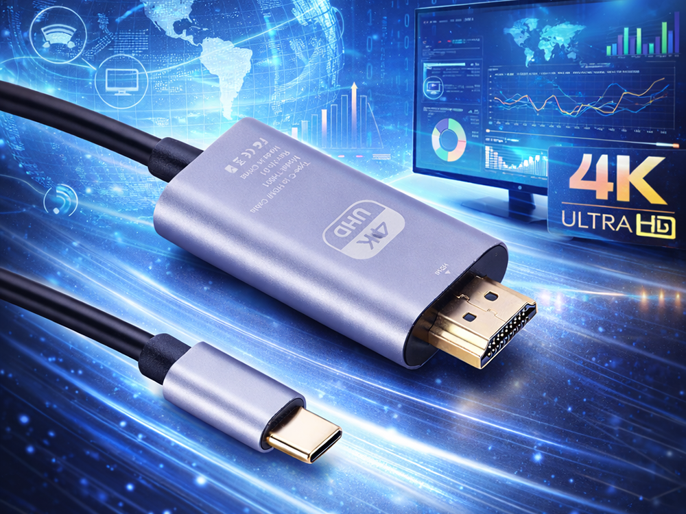 USB C to HDMI Cable 4K 60Hz, 6ft Adapter for MacBook Pro/Air, Galaxy & More