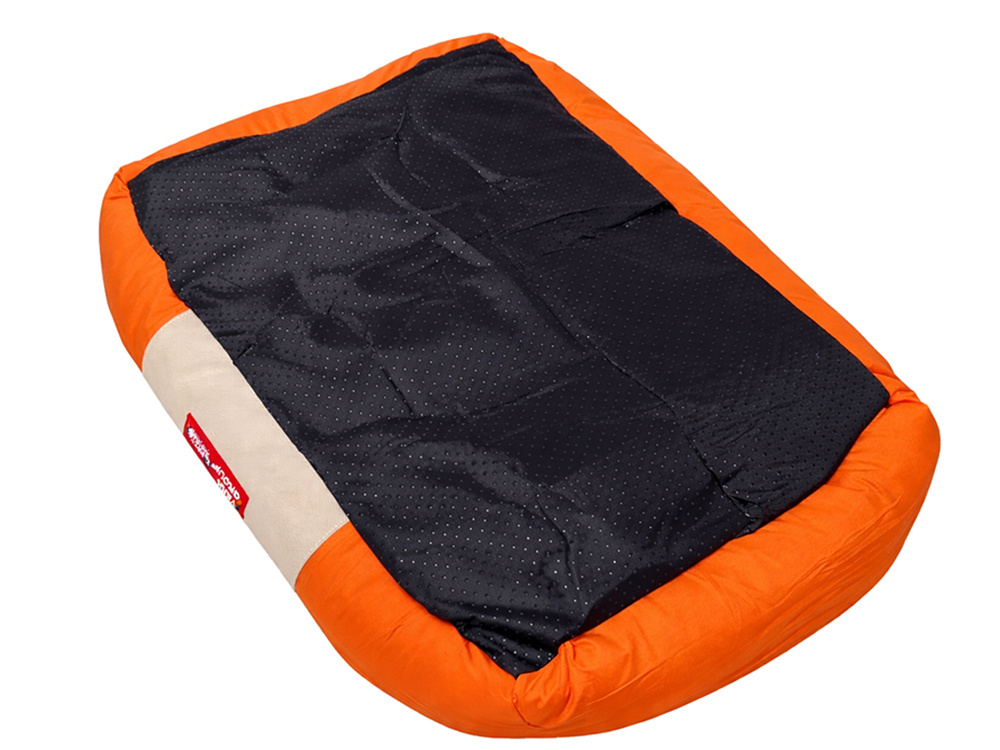 Comfortable Pet Bed for Small Dogs and Cats with Non-Slip Bottom, Size S, Orange