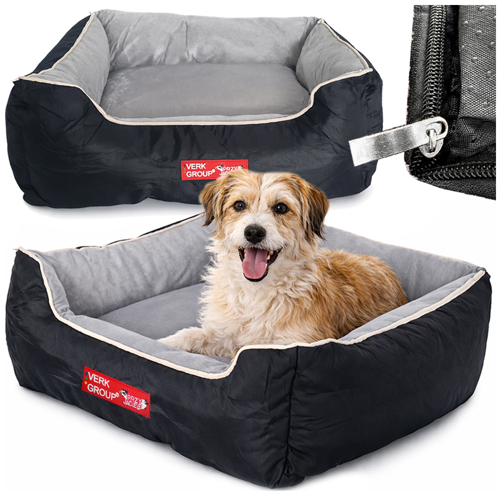 Plush Velour Dog Bed Sofa for Medium Dogs, Comfortable Pet Lounger with Washable Cover