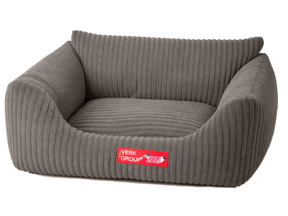 Soft Corduroy Dog Bed for Small Dogs and Cats with Non-Slip Bottom, Size S, beige