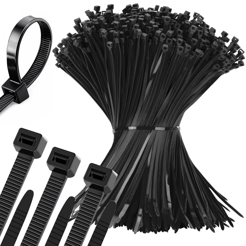 Cable Ties 2.5x100mm 100 Pack Heavy Duty Nylon Zip Ties for Cable Management, Black
