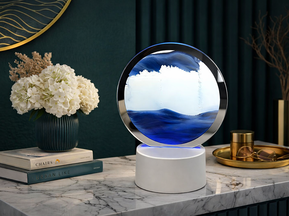 3D Moving Sand Art LED RGB Desk Lamp Dynamic Sand Picture
