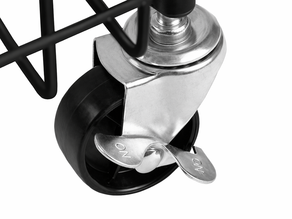 3-Tier Metal Rolling Utility Cart Storage Organizer, Black