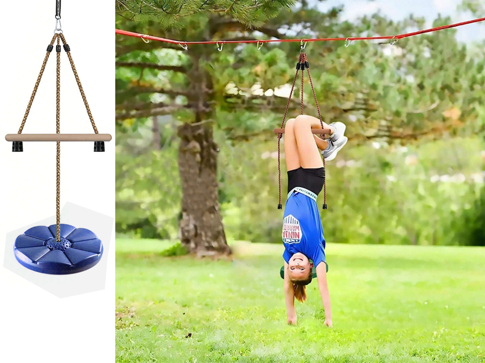 Kids Disc Tree Swing for Garden and Indoor Use, Blue