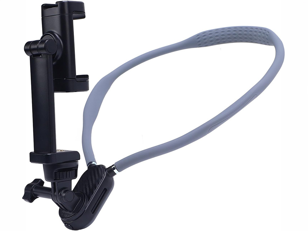 Neck Phone Holder for Vlogging and Live Streaming, Black