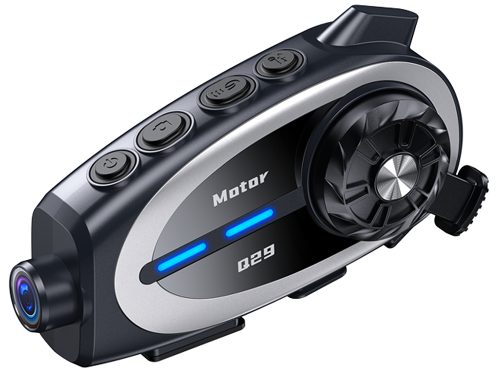 Motorcycle Bluetooth Intercom with Camera Q29 Group Communication