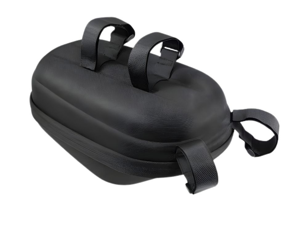 Hard Shell Electric Scooter Handlebar Bag Large Storage Pouch, Black (1)