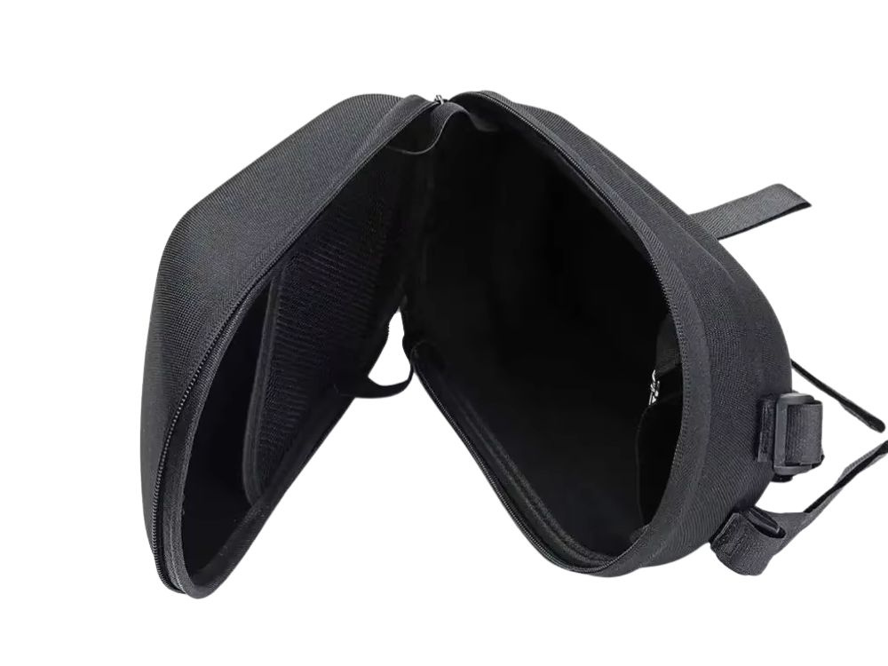 Hard Shell Electric Scooter Handlebar Bag Large Storage Pouch, Black (3)