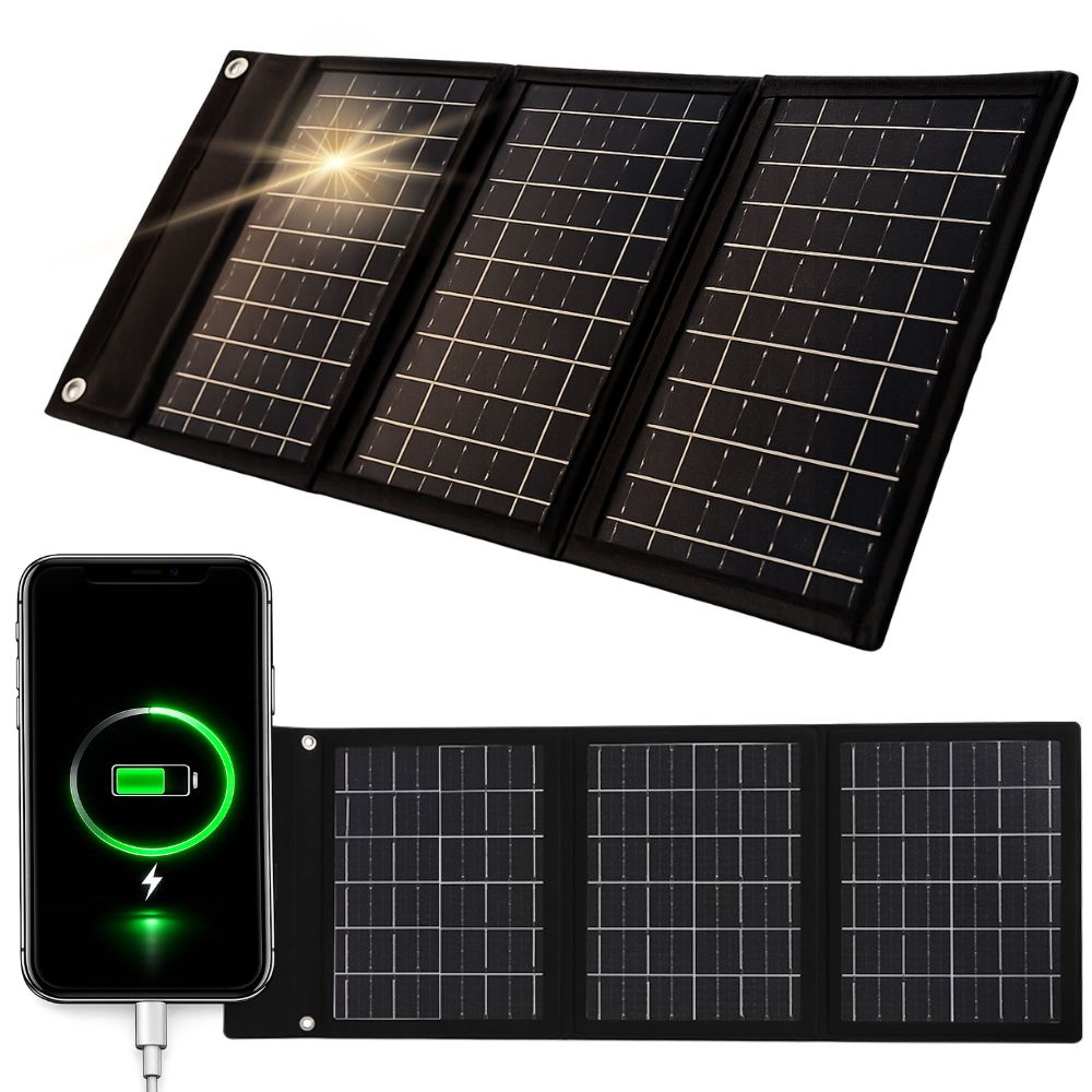 Portable Solar Panel 20W Folding USB Charger for Camping
