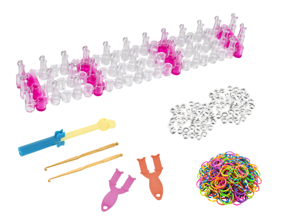 Rubber Band Bracelet Making Kit XXL 6800 Pieces Loom, 22 Colors