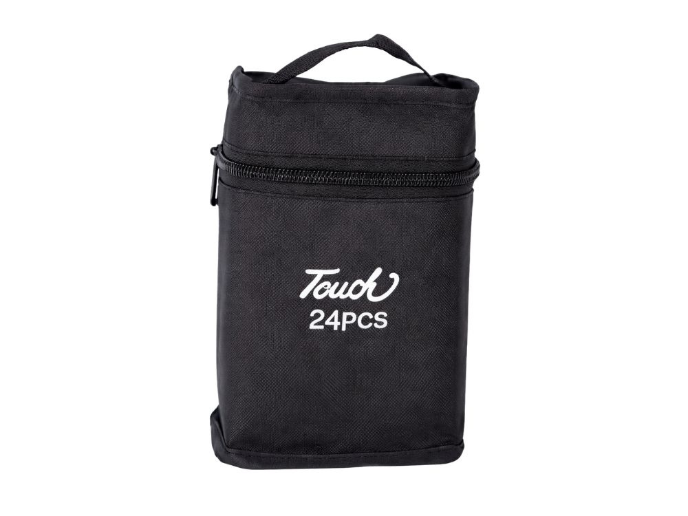Touch Dual Tip Alcohol Art Markers Set 24 Pcs with Carrying Case