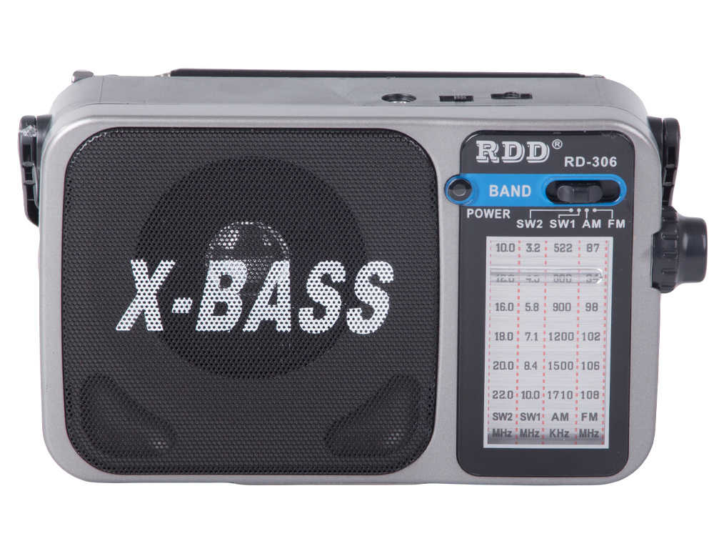 Portable AM/FM Jobsite and Kitchen Radio RDD RD-306 with Flashlight, grey (1)