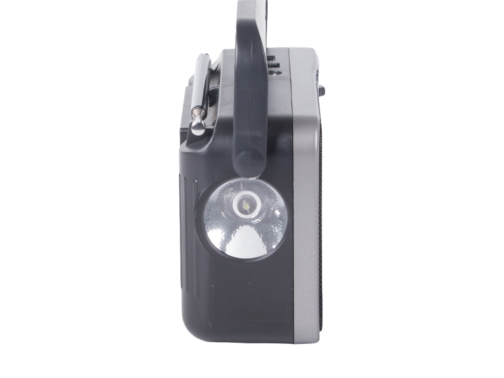 Portable AM/FM Jobsite and Kitchen Radio RDD RD-306 with Flashlight, grey (2)