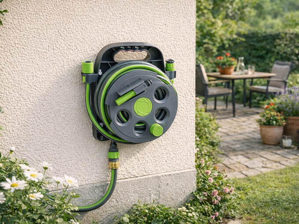 Wall Mounted Garden Hose Reel 15m 1/2 Inch Multi-Layer DIVO