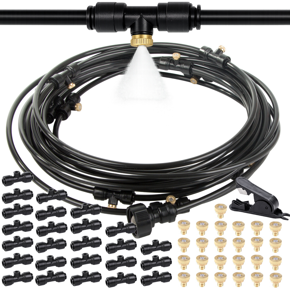 Automatic Garden Irrigation System 20m Misting Kit DIVO, Black