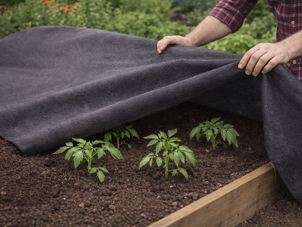 Heavy Duty Weed Control Fabric DIVO 50g 1x10m Landscape Mat, black