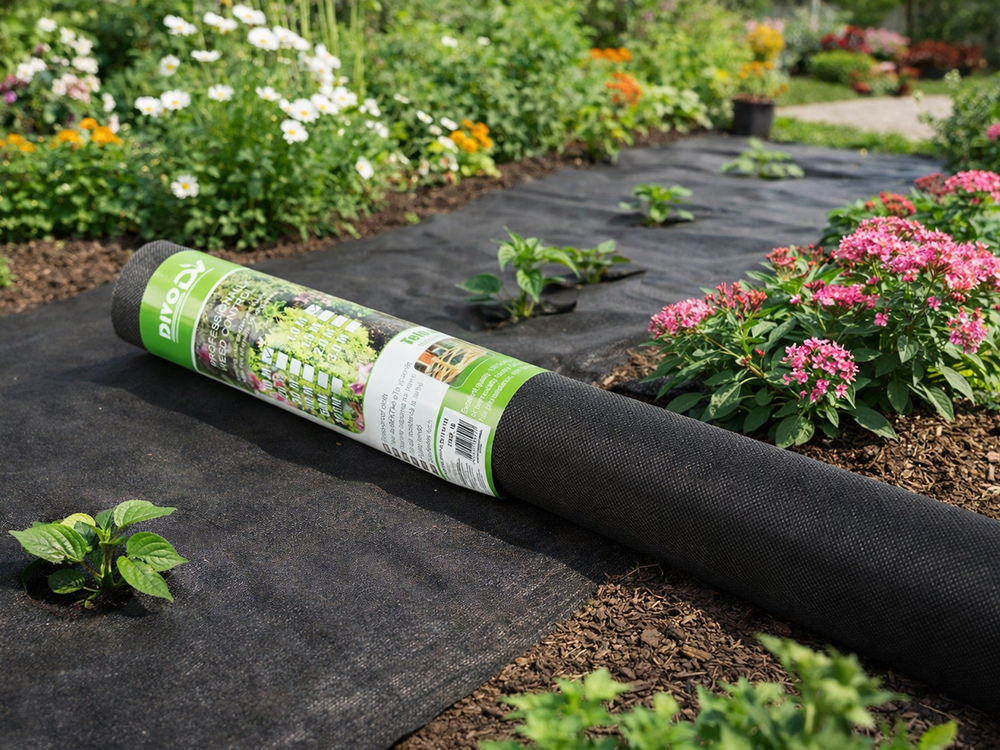 Heavy Duty Weed Control Fabric DIVO 50g 1x10m Landscape Mat, black