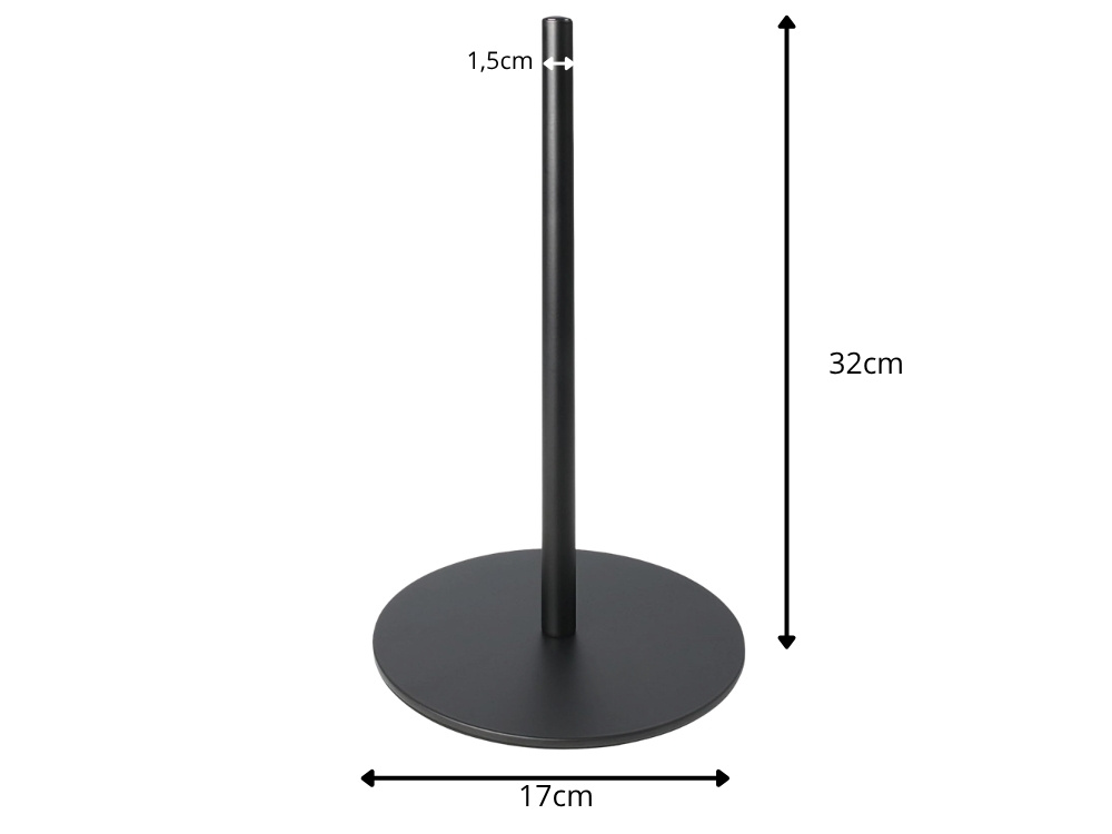 Freestanding Metal Paper Towel Holder for Kitchen, Black