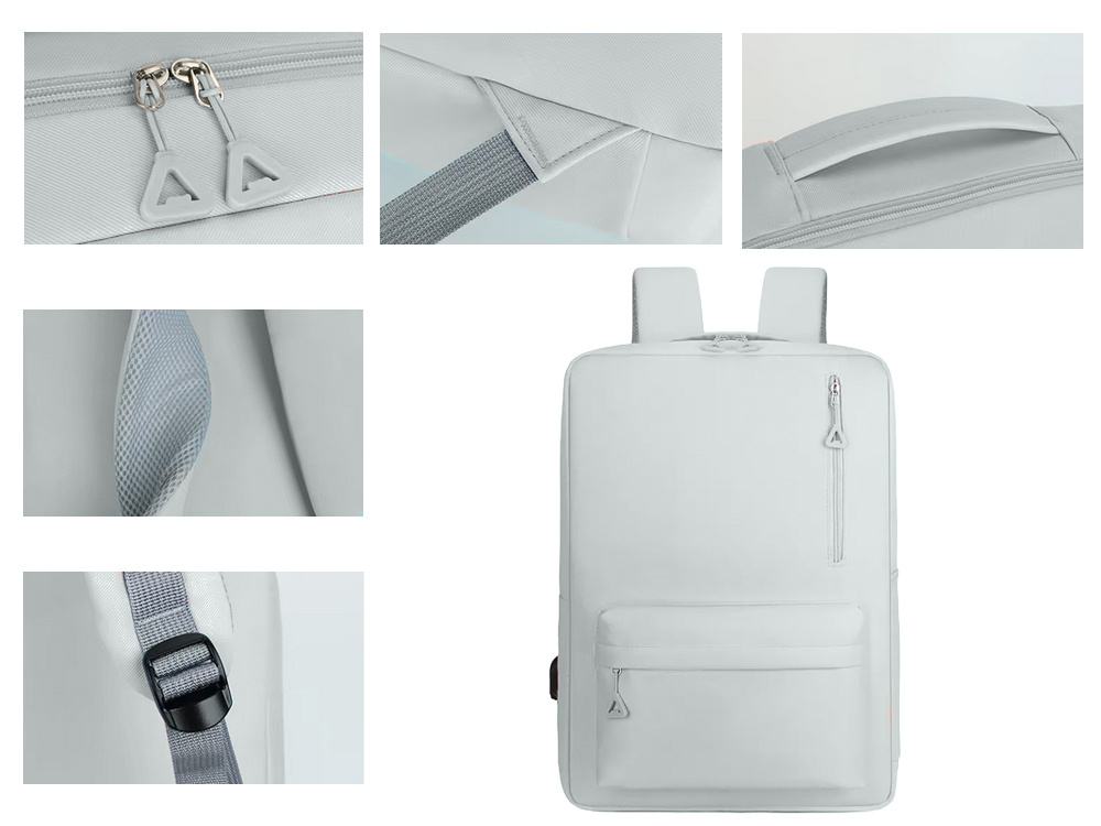 Large City Laptop Backpack with USB Port 20L, Grey