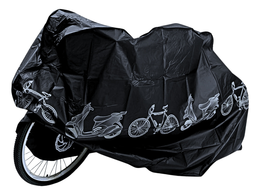 Ūdensnecaurlaidīgs velosipēda un motorollera pārsegs 200x105 cm, melns