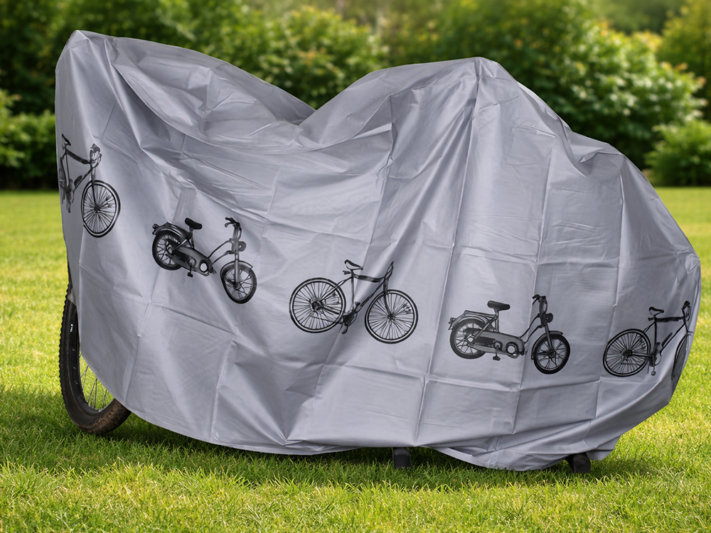 Waterproof Bike Cover 200x105 cm for Motorcycle and Scooter, Silver