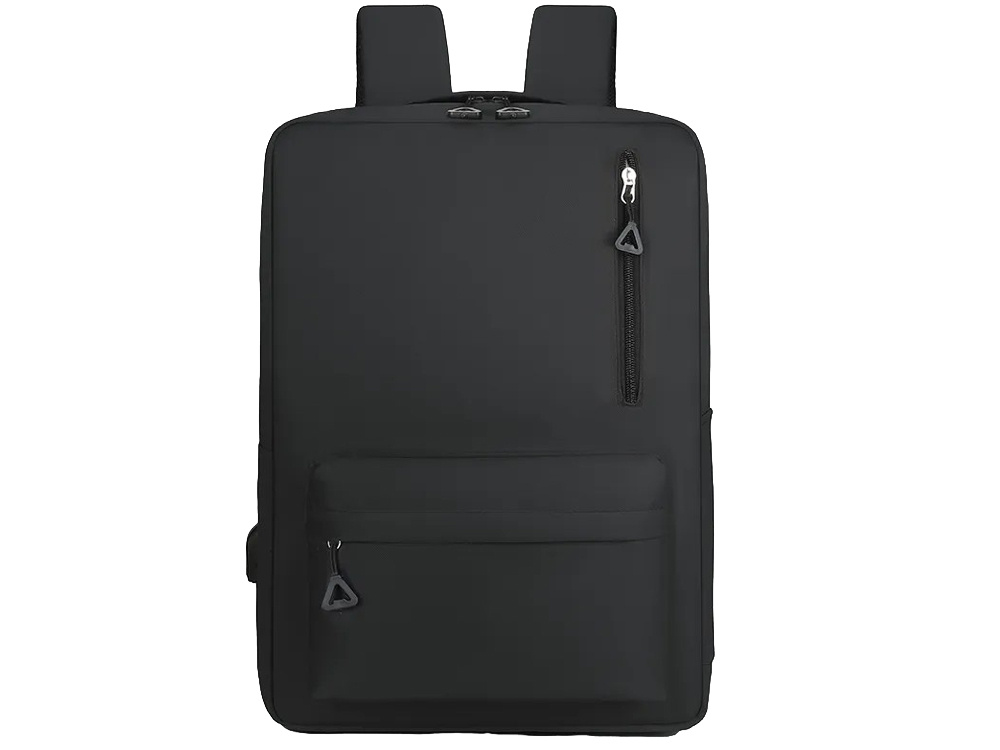 Large City Travel Backpack with USB Port 18-20L, Black